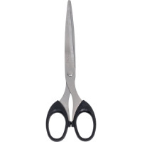 Остроконечные ножницы Attache 190 мм, с пластиковыми эллиптическими ручками, цвет черный 262862