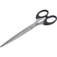 Остроконечные ножницы Attache 190 мм, с пластиковыми эллиптическими ручками, цвет черный 262862