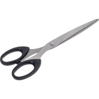 Остроконечные ножницы Attache 190 мм, с пластиковыми эллиптическими ручками, цвет черный 262862