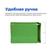 Ящик СТАРКИТ пластиковый, 3,8л, зеленый C2-G-2
