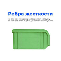 Ящик СТАРКИТ пластиковый, 3,8л, зеленый C2-G-2
