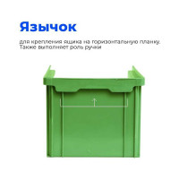 Ящик СТАРКИТ пластиковый, 3,8л, зеленый C2-G-2