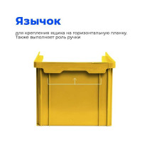 Ящик СТАРКИТ пластиковый, 3,8л, желтый C2-Y-2