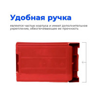 Ящик СТАРКИТ пластиковый, 9,4л, красный C3-R-2