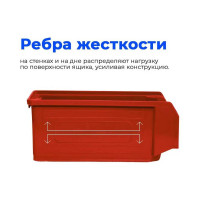 Ящик СТАРКИТ пластиковый, 9,4л, красный C3-R-2