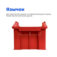 Ящик СТАРКИТ пластиковый, 9,4л, красный C3-R-2