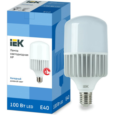 Лампа IEK LED, HP, 100вт, 230В, 6500К, E40 LLE-HP-100-230-65-E40