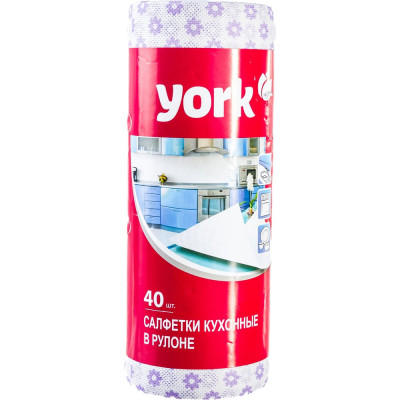 Салфетка YORK ПРЕМИУМ 40 шт., рулон 021100