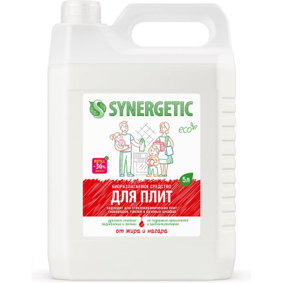 Чистящий гель для кухонных плит и поверхностей SYNERGETIC 5 л 4613720439010 106500