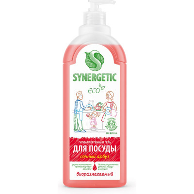 Средство для мытья посуды SYNERGETIC АРБУЗ флакон дозатор, 1л 4623722258298 103104/8