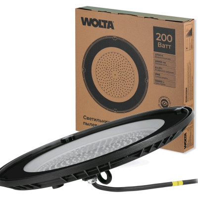 Складской светильник LED Wolta 200Вт 20000лм 5700K IP65 UFO-200W/02