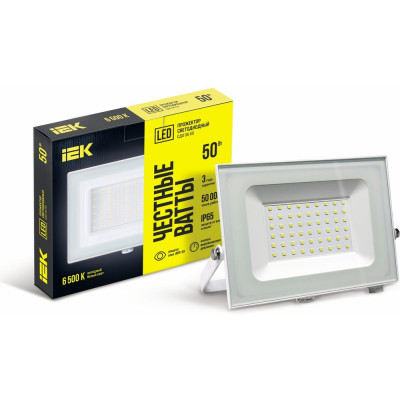 Прожектор IEK LED СДО 06-50 IP65, 6500K, белый LPDO601-50-65-K01