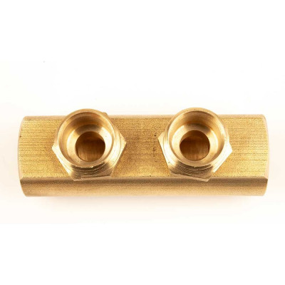 Коллектор ДТРД ВР 3/4 на 2 выхода НР 1/2 межосевое 35 мм 410318