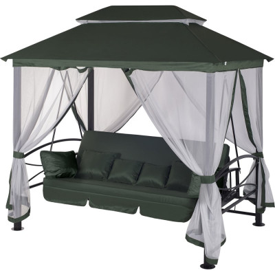 Беседка-качели Удачная Мебель Пальмира зеленые A31BL.T01