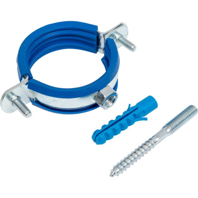 Металлический сантехнический хомут для труб 63 Blue Ocean шуруп и дюбель в компл. PPRF/MSHTS 63