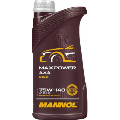 Синтетическое трансмиссионное масло MANNOL MAXPOWER 4x4 75W140 1 л 1236