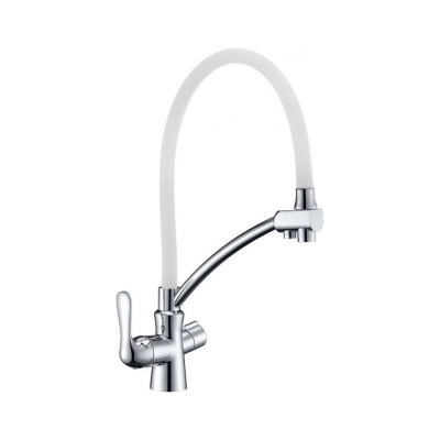 Смеситель для кухни Lemark Comfort с подключением к фильтру с питьевой водой LM3070C-White