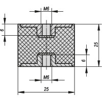 Резинометаллический буфер KIPP K0569.02502555