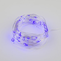 Светодиодная гирлянда Uniel ULD-S0500-050/SCB/2AA PURPLE, IP20, DEW UL-00007185
