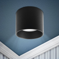 Подсветка ЭРА OL8 GX53 BK, накладной, под лампу Gx53, алюминий, цвет черный Б0048538