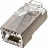 Коннектор VCOM RJ45, 8P8C, для FTP кабеля, 5 категория экранированный, 20 штук, VNA2230-1/20