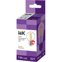 Лампа IEK серия 360, LED, G45, шар прозрачный, 7вт, 230В, 3000К, E27 LLF-G45-7-230-30-E27-CL