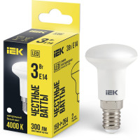 Лампа IEK LED R39 рефлектор 3вт 230В 4000К E14 LLE-R39-3-230-40-E14