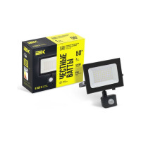 Светодиодный прожектор IEK СДО 06-50Д, черный, с датчиком движения, IP54, 6500K LPDO602-50-65-K02