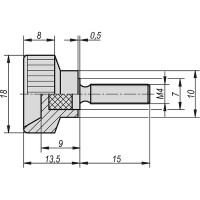 Ручка с накаткой KIPP K0141.04X15