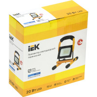 Переносной светодиодный прожектор IEK LED СДО 06-20П, 6500К, IP65, черный LPDO603-020-65-K02