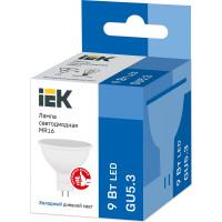 Лампа IEK LED MR16 софит 9вт 230В 6500К GU5.3 LLE-MR16-9-230-65-GU5