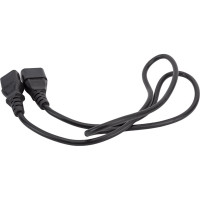Шнур питания LANMASTER C13-C14, 3х0.75, 220В, 10А, черный, 1 метр LAN-PPM-10A-1.0 LAN-PP13/14-1.0-BK