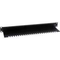 Кабельный органайзер LANMASTER 19 с щеточным вводом, 1U + скоба LAN-ORG/BPSB-1U