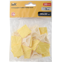 Самоклеящаяся площадка под хомуты IEK 30x30 белая 20 шт. ИЭК UHP30-30-020