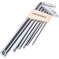 Набор TORX экстрадлинных ключей ROCKFORCE Т10-Т40 7пр. на пласт. держат. RF-5071XL RF-5071XL(5733)