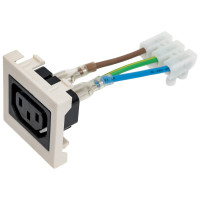 Розетка LANMASTER IEC 60320 C13, 10A, 250V, формата Mosaic, 45x45 мм LAN-SIP-23IEC-C13