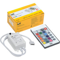 Контроллер с ПДУ IEK ИК RGB, 3 канала, 12В, 2А, 72вт LSC1-RGB-072-IR-20-12-W