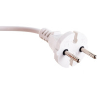 Сетевой шнур LUX V2 ПВС 2x0.75 7м, с вилкой, без заземления, белый 4606400609674