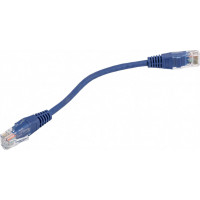 Патч-корд RJ45 - RJ45, 4 пары, UTP, категория 5е, 0.15 м, синий, TWT-45-45-0.15-BL