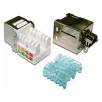 Вставка Keystone RJ-45, категория 5e, экранированная, белая, TWT-OK45STP-110WH