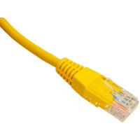 Патч-корд RJ45 - RJ45, 4 пары, UTP, категория 5е, 0.15 м, желтый, TWT-45-45-0.15-YL