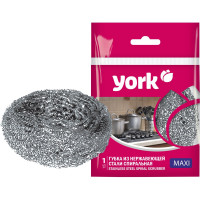 Спиральная губка YORK МАКСИ из нержавеющей стали 002010