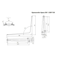 Кронштейн SB-1-200х150-BLM B2B 30102 APECS 00030102