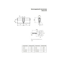 Цилиндровый механизм AVERS ZC-70(30/40)-CR 21635