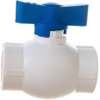 Кран шаровой RTP бабочка, синий, D25 мм 14618