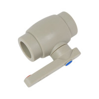 Кран шаровой RTP полнопроходной D32 мм, серый 27911