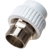 Муфта RTP PN25 комбинированная, наружная резьба, D40х1 1/4 мм под ключ 10668