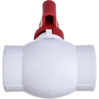 Кран шаровой RTP бабочка КРАСНЫЙ D25 мм 14977