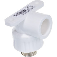 Угольник с креплением RTP PN25 комбинированный, наружная резьба D20х1/2 мм 10806