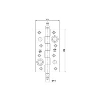 Петля Amig покр. бронза, универс. 561-150x80 BR